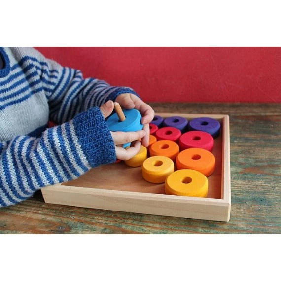 Anneaux à Enfiler (cadre En Bois) 2 Anneaux à Enfiler (cadre En Bois) – Image 2