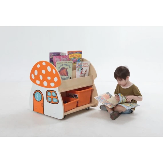 Bibliothèque à Roulettes Champignon 2 Bibliothèque à Roulettes Champignon – Image 2