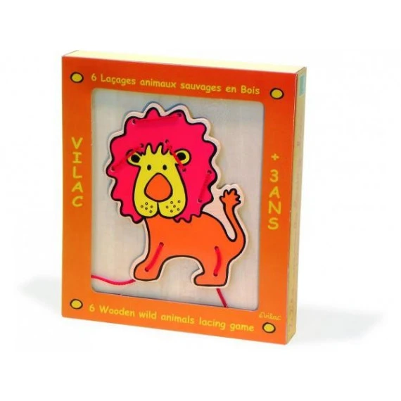 Coffret De 6 Laçages Animaux En Bois 1 Coffret De 6 Laçages Animaux En Bois