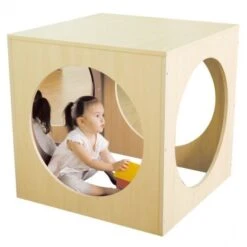 Cube Miroir En Bois
