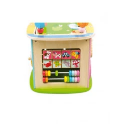 Cube Multi-activités En Bois Nature Pastel -Jouer Apprendre Promos Magasin cube multi activites en bois nature pastel 2