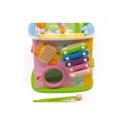 Cube Multi-activités En Bois Nature Pastel -Jouer Apprendre Promos Magasin cube multi activites en bois nature pastel 4