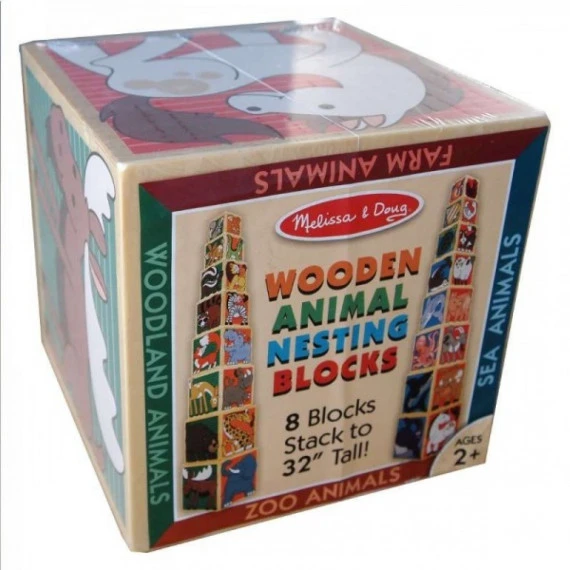 Cubes Gigogne En Bois Animaux 3 Cubes Gigogne En Bois Animaux – Image 3