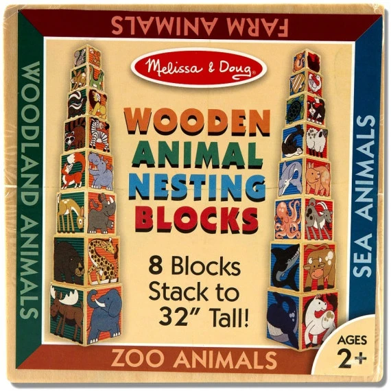 Cubes Gigogne En Bois Animaux 4 Cubes Gigogne En Bois Animaux – Image 4