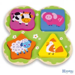 Encastrement De Formes : Animaux De La Ferme