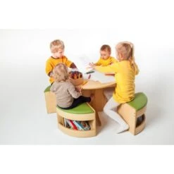 Ensemble Table + 4 Sièges-rangement 5 Ensemble Table + 4 Sièges-rangement -Jouer Apprendre Promos Magasin ensemble table et sieges 5 pieces 1 2