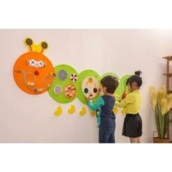 Grand Jeu Mural Chenille Verte (5 Activités) -Jouer Apprendre Promos Magasin grand jeu mural chenille verte 5 activites 3