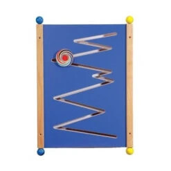 Grand Jeu Mural Zick Zack En Bois Bleu