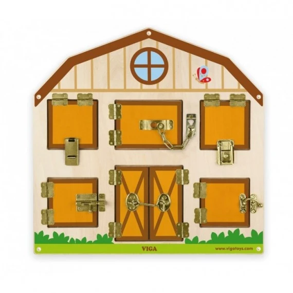 Grand Panneau Montessori à 6 Serrures 1 Grand Panneau Montessori à 6 Serrures