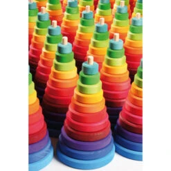 Tour Conique En Bois écologique (10 Pièces) -Jouer Apprendre Promos Magasin grande tour conique en bois ecologique 4