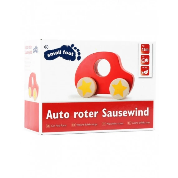 Hochet Bolide Rouge En Bois 2 Hochet Bolide Rouge En Bois – Image 2