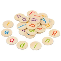 Jetons Lettres De L'alphabet En Bois -Jouer Apprendre Promos Magasin jetons lettres de l alphabet en bois 2