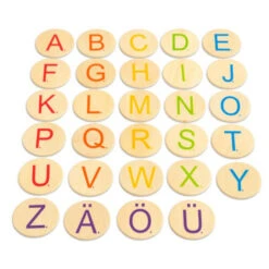 Jetons Lettres De L'alphabet En Bois
