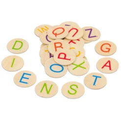 Jetons Lettres De L'alphabet En Bois -Jouer Apprendre Promos Magasin jetons lettres de l alphabet en bois 3