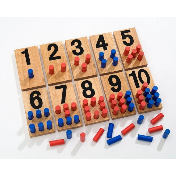 Jeu Mathématique Montessori (Nombres Et Pions) 1 Jeu Mathématique Montessori (Nombres Et Pions)