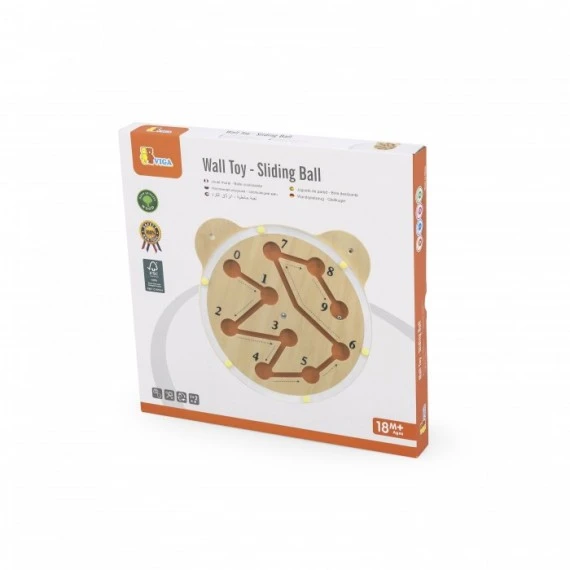 Jeu Mural En Bois Ours - Labyrinthe Des Chiffres 2 Jeu Mural En Bois Ours - Labyrinthe Des Chiffres – Image 2