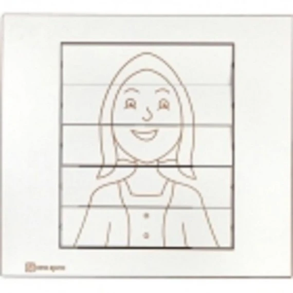 Jeu Mural Visage Fille Recto- Verso 1 Jeu Mural Visage Fille Recto- Verso