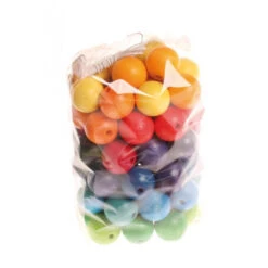 Perles Multicolores En Bois 20 Mm X 60