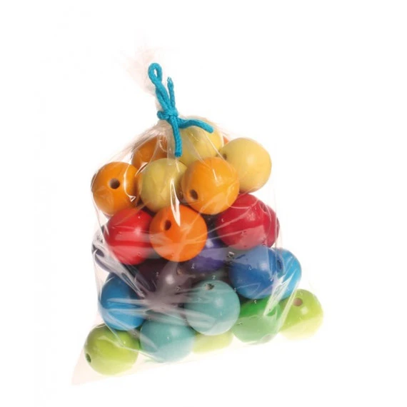 Perles Multicolores En Bois 30 Mm X 36 1 Perles Multicolores En Bois 30 Mm X 36