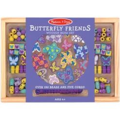 Perles Papillons En Bois X 120