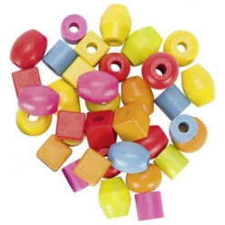Perles X 45 En Bois Coloré