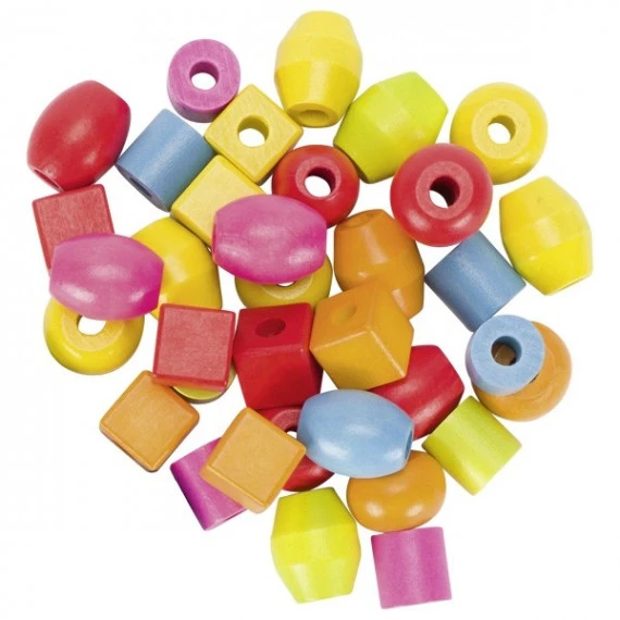 Perles X 45 En Bois Coloré 1 Perles X 45 En Bois Coloré
