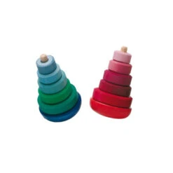 Petite Tour à Empiler (coloris Rose/rouge) -Jouer Apprendre Promos Magasin petite tour a empiler coloris rose 2