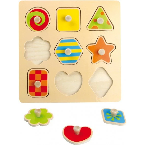 Puzzle De Formes En Bois (9 Pcs) 1 Puzzle De Formes En Bois (9 Pcs)