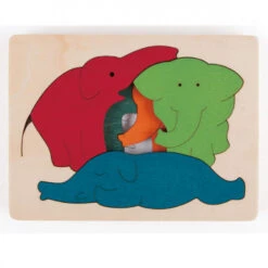 Puzzle Éléphant 5 Niveaux Superposés