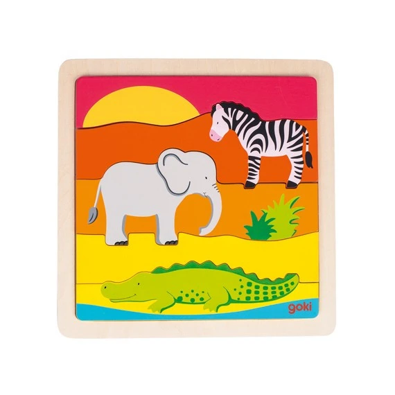 Puzzle En Bois Afrique (5 Pièces Horizontales) 1 Puzzle En Bois Afrique (5 Pièces Horizontales)