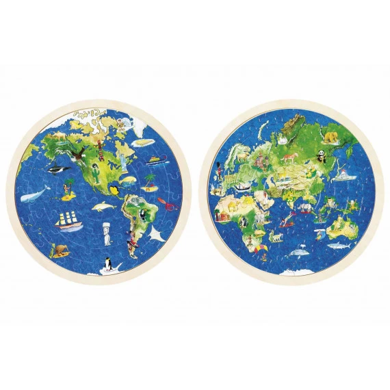 Puzzle En Bois Globe Terrestre 1 Puzzle En Bois Globe Terrestre