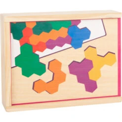 Puzzle Hexagonal 19 Pcs En Bois