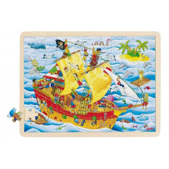 Puzzle Pirates En Bois, 96 Pièces 1 Puzzle Pirates En Bois, 96 Pièces