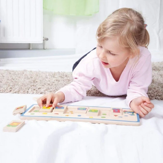 Puzzle Train Formes Géométriques 10 Pcs 3 Puzzle Train Formes Géométriques 10 Pcs – Image 3