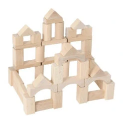 Sac De 100 Cubes En Bois Naturel