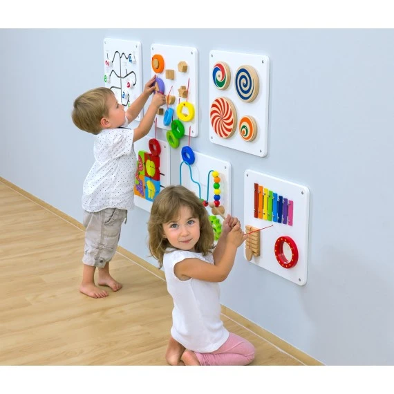 Set De 6 Jeux Muraux En Bois Blanc 2 Set De 6 Jeux Muraux En Bois Blanc – Image 2