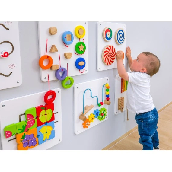 Set De 6 Jeux Muraux En Bois Blanc 1 Set De 6 Jeux Muraux En Bois Blanc