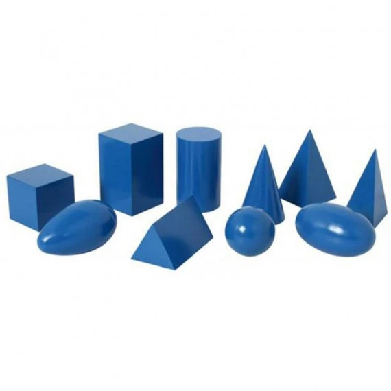 Solides Géométriques En Bois Bleu (10 Pcs) 1 Solides Géométriques En Bois Bleu (10 Pcs)